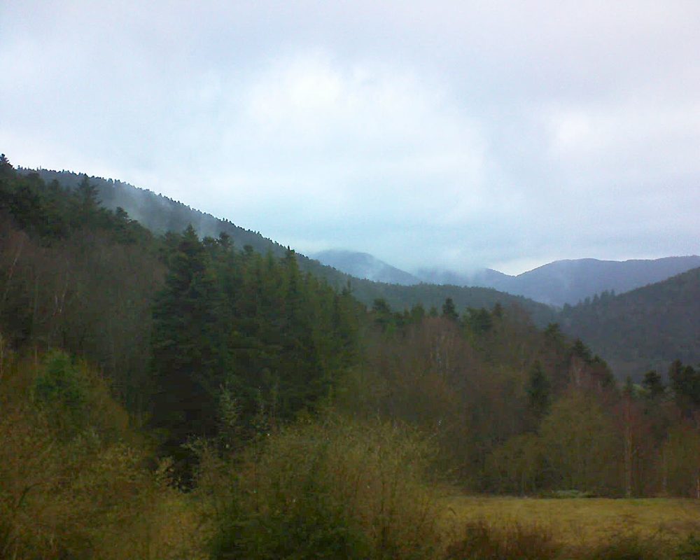 Le petit ballon vu depuis le Domaine Langmatt à Murbach le 16.03.2019 à 07:45 Le petit ballon (Alsace, Vosges) le 16.03.2019 à 07:45
