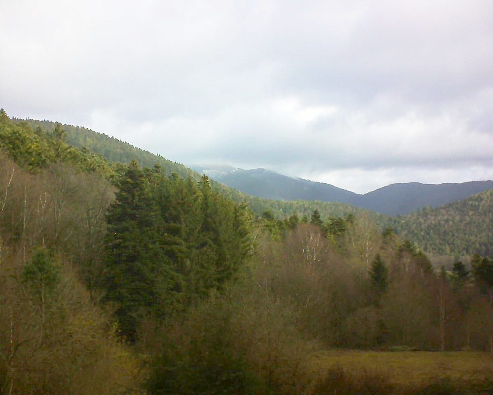 Le petit ballon vu depuis le Domaine Langmatt à Murbach le 16.03.2019 à 09:30 Le petit ballon (Alsace, Vosges) le 16.03.2019 à 09:30