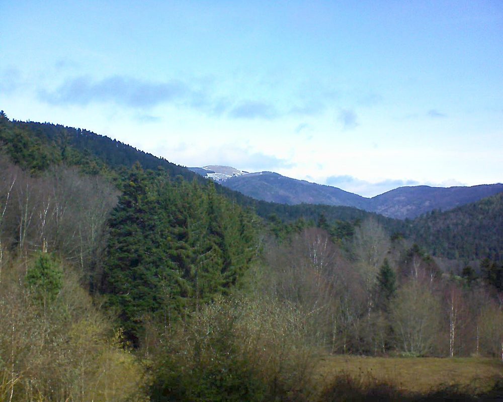 Le petit ballon vu depuis le Domaine Langmatt à Murbach le 16.03.2019 à 10:45 Le petit ballon (Alsace, Vosges) le 16.03.2019 à 10:45