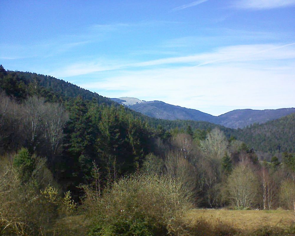 Le petit ballon vu depuis le Domaine Langmatt à Murbach le 16.03.2019 à 15:45 Le petit ballon (Alsace, Vosges) le 16.03.2019 à 15:45