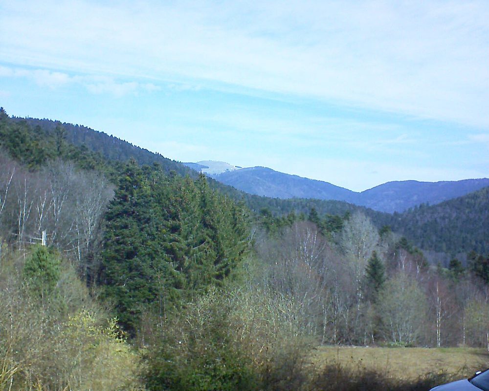 Le petit ballon vu depuis le Domaine Langmatt à Murbach le 17.03.2019 à 10:45 Le petit ballon (Alsace, Vosges) le 17.03.2019 à 10:45