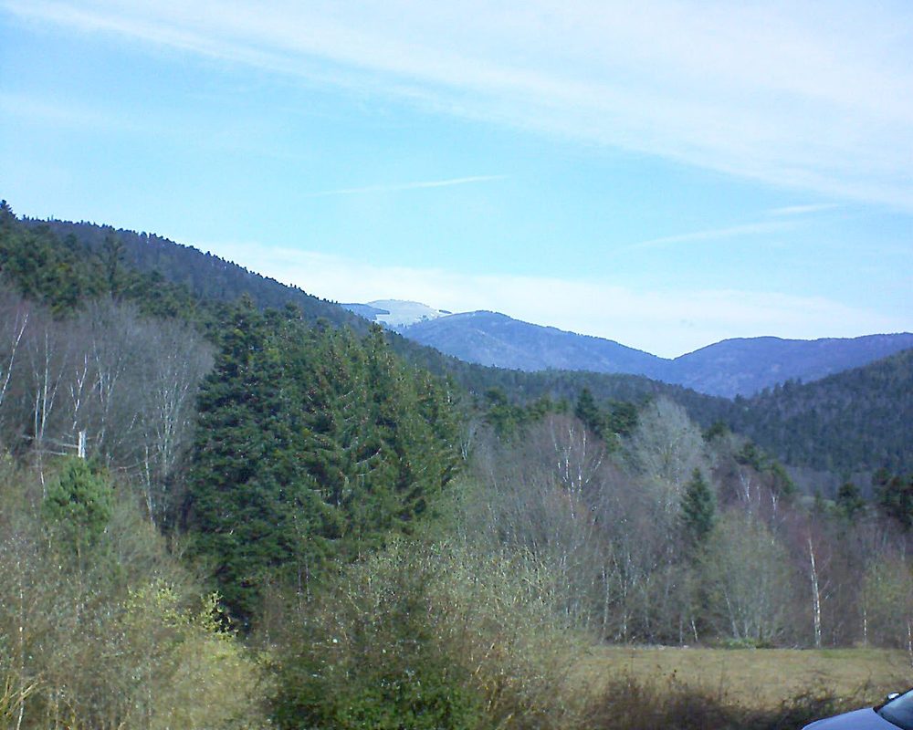 Le petit ballon vu depuis le Domaine Langmatt à Murbach le 17.03.2019 à 11:00 Le petit ballon (Alsace, Vosges) le 17.03.2019 à 11:00