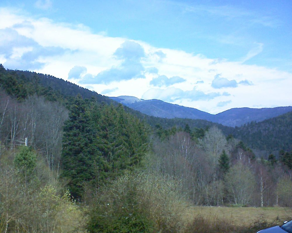Le petit ballon vu depuis le Domaine Langmatt à Murbach le 17.03.2019 à 11:45 Le petit ballon (Alsace, Vosges) le 17.03.2019 à 11:45