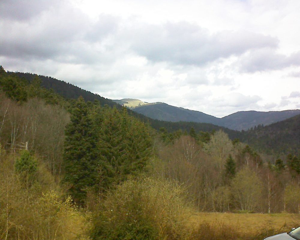 Le petit ballon vu depuis le Domaine Langmatt à Murbach le 17.03.2019 à 12:30 Le petit ballon (Alsace, Vosges) le 17.03.2019 à 12:30