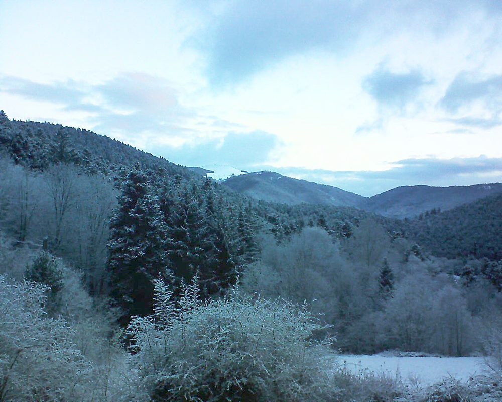 Le petit ballon vu depuis le Domaine Langmatt à Murbach le 18.03.2019 à 06:45 Le petit ballon (Alsace, Vosges) le 18.03.2019 à 06:45