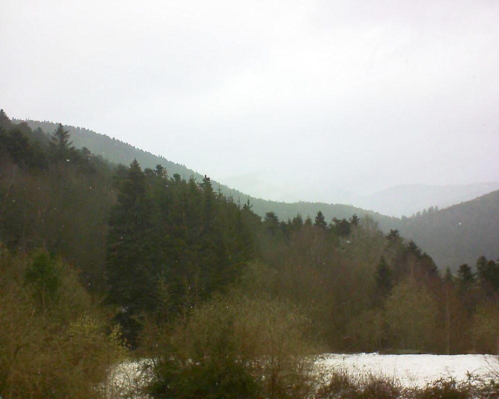 Le petit ballon vu depuis le Domaine Langmatt à Murbach le 18.03.2019 à 11:15 Le petit ballon (Alsace, Vosges) le 18.03.2019 à 11:15