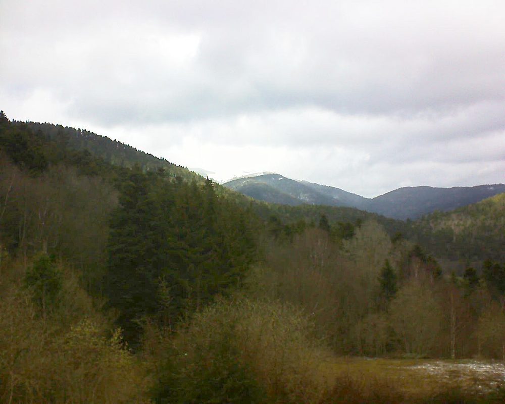 Le petit ballon vu depuis le Domaine Langmatt à Murbach le 18.03.2019 à 13:00 Le petit ballon (Alsace, Vosges) le 18.03.2019 à 13:00