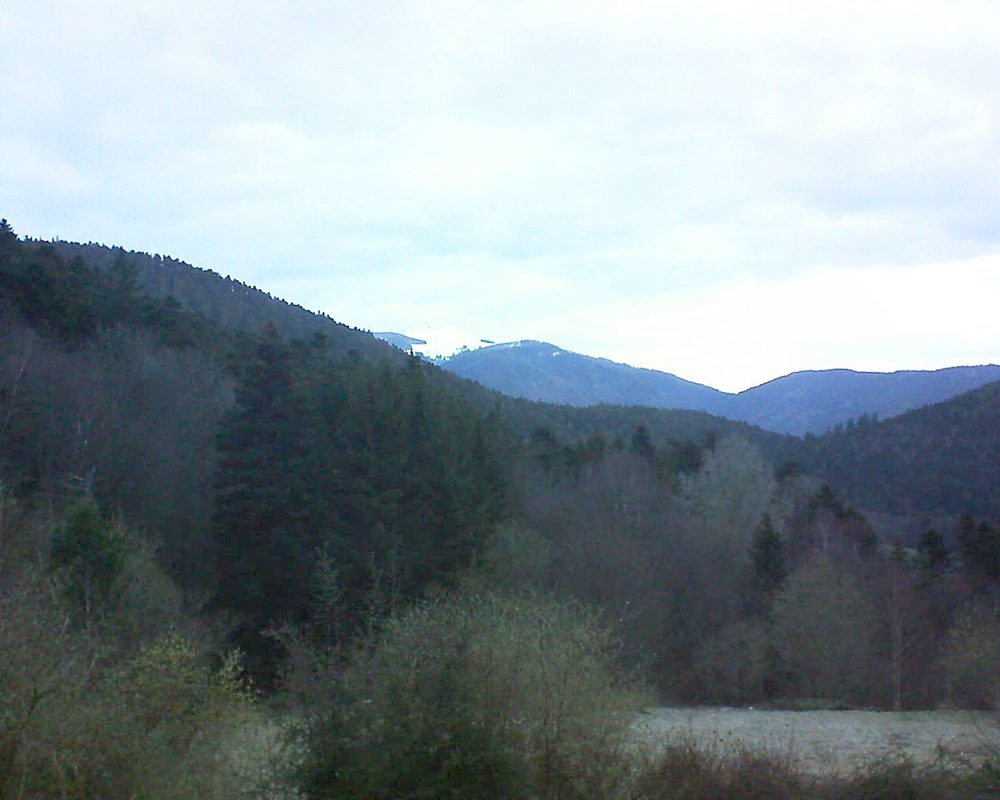 Le petit ballon vu depuis le Domaine Langmatt à Murbach le 19.03.2019 à 06:45 Le petit ballon (Alsace, Vosges) le 19.03.2019 à 06:45