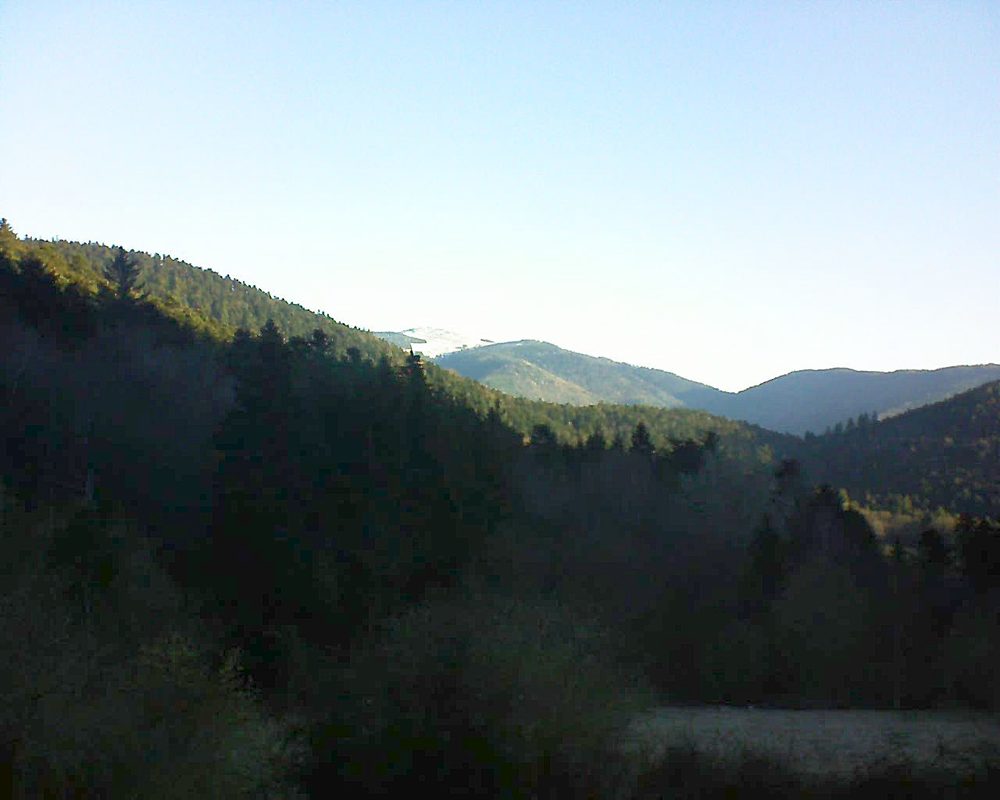 Le petit ballon vu depuis le Domaine Langmatt à Murbach le 20.03.2019 à 07:30 Le petit ballon (Alsace, Vosges) le 20.03.2019 à 07:30