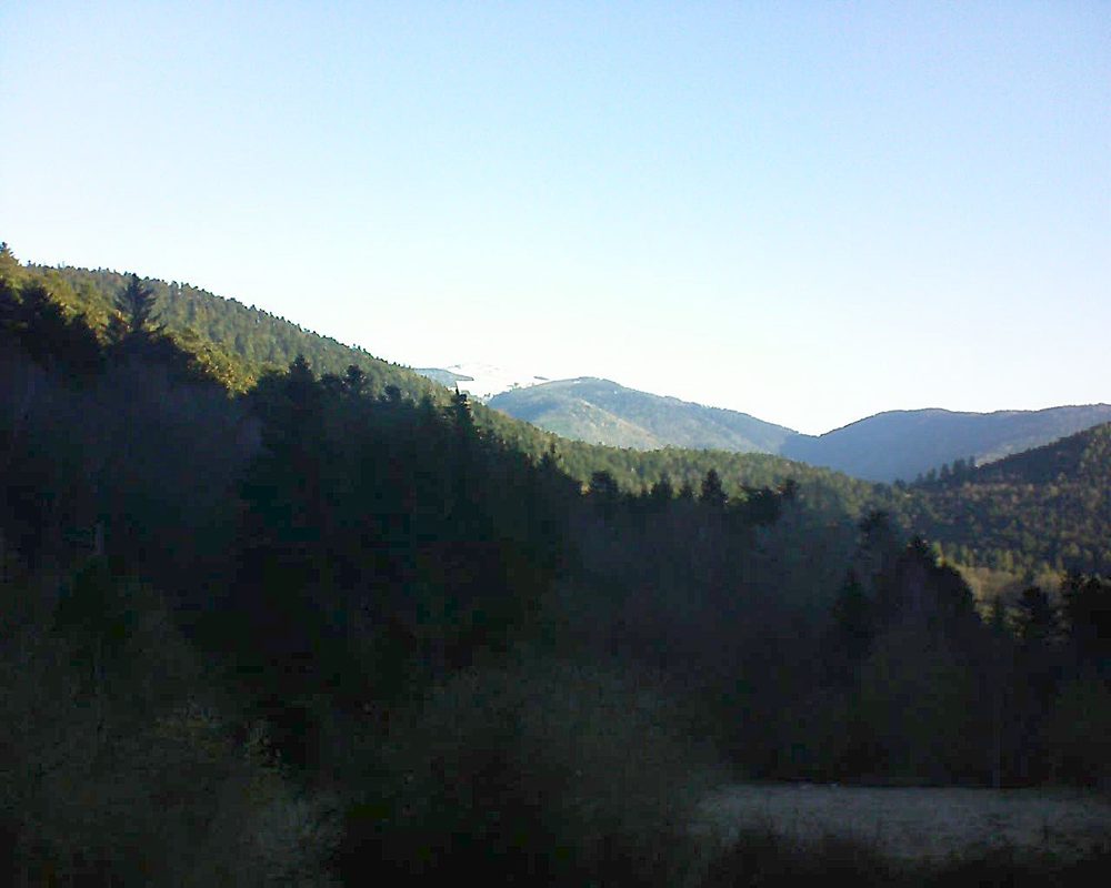 Le petit ballon vu depuis le Domaine Langmatt à Murbach le 20.03.2019 à 08:00 Le petit ballon (Alsace, Vosges) le 20.03.2019 à 08:00