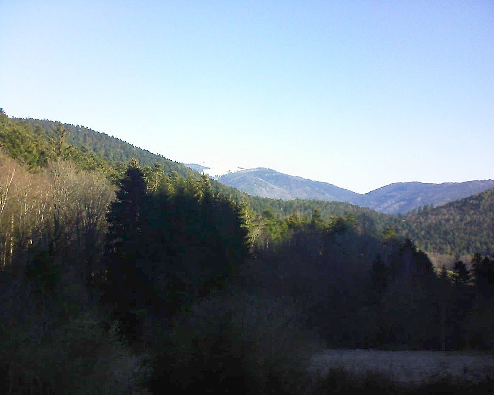 Le petit ballon vu depuis le Domaine Langmatt à Murbach le 20.03.2019 à 09:00 Le petit ballon (Alsace, Vosges) le 20.03.2019 à 09:00