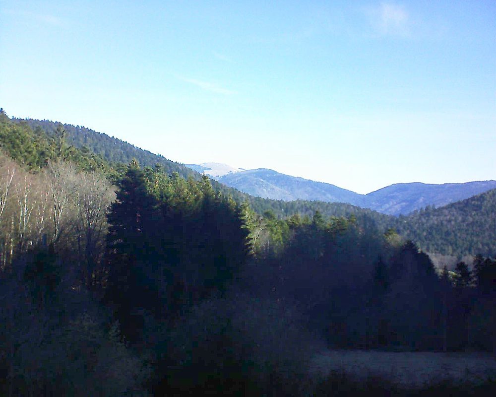 Le petit ballon vu depuis le Domaine Langmatt à Murbach le 21.03.2019 à 09:00 Le petit ballon (Alsace, Vosges) le 21.03.2019 à 09:00