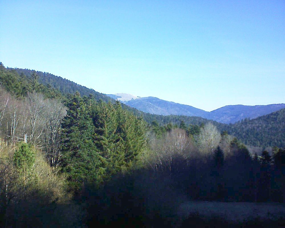 Le petit ballon vu depuis le Domaine Langmatt à Murbach le 21.03.2019 à 09:15 Le petit ballon (Alsace, Vosges) le 21.03.2019 à 09:15