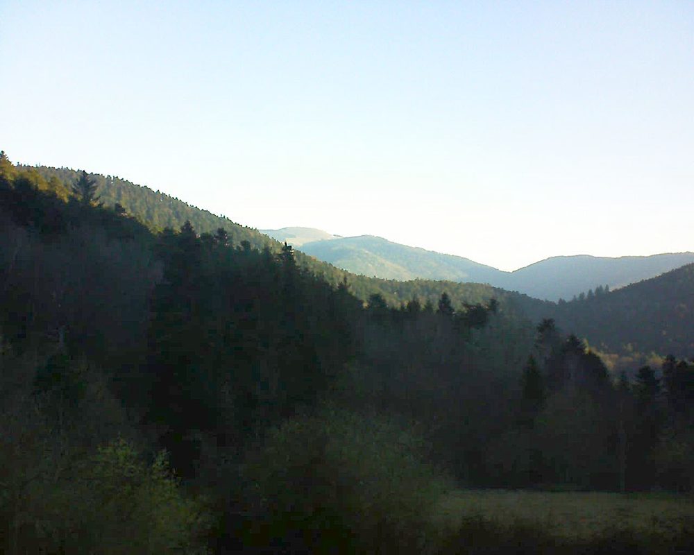 Le petit ballon vu depuis le Domaine Langmatt à Murbach le 22.03.2019 à 07:15 Le petit ballon (Alsace, Vosges) le 22.03.2019 à 07:15