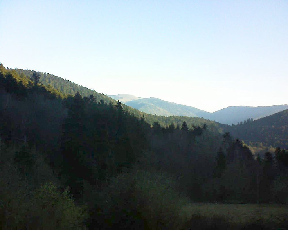 Le petit ballon vu depuis le Domaine Langmatt à Murbach le 22.03.2019 à 07:30 Le petit ballon (Alsace, Vosges) le 22.03.2019 à 07:30