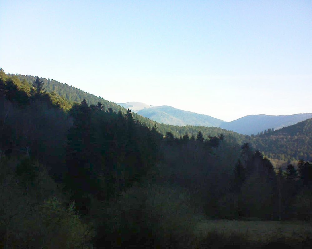 Le petit ballon vu depuis le Domaine Langmatt à Murbach le 22.03.2019 à 08:00 Le petit ballon (Alsace, Vosges) le 22.03.2019 à 08:00