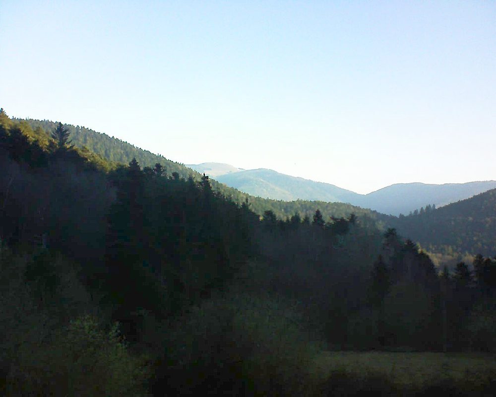Le petit ballon vu depuis le Domaine Langmatt à Murbach le 23.03.2019 à 07:30 Le petit ballon (Alsace, Vosges) le 23.03.2019 à 07:30