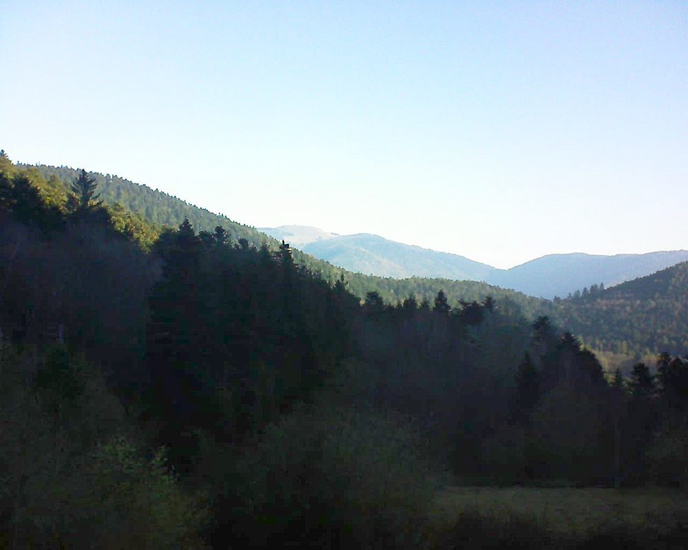 Le petit ballon vu depuis le Domaine Langmatt à Murbach le 23.03.2019 à 08:00 Le petit ballon (Alsace, Vosges) le 23.03.2019 à 08:00