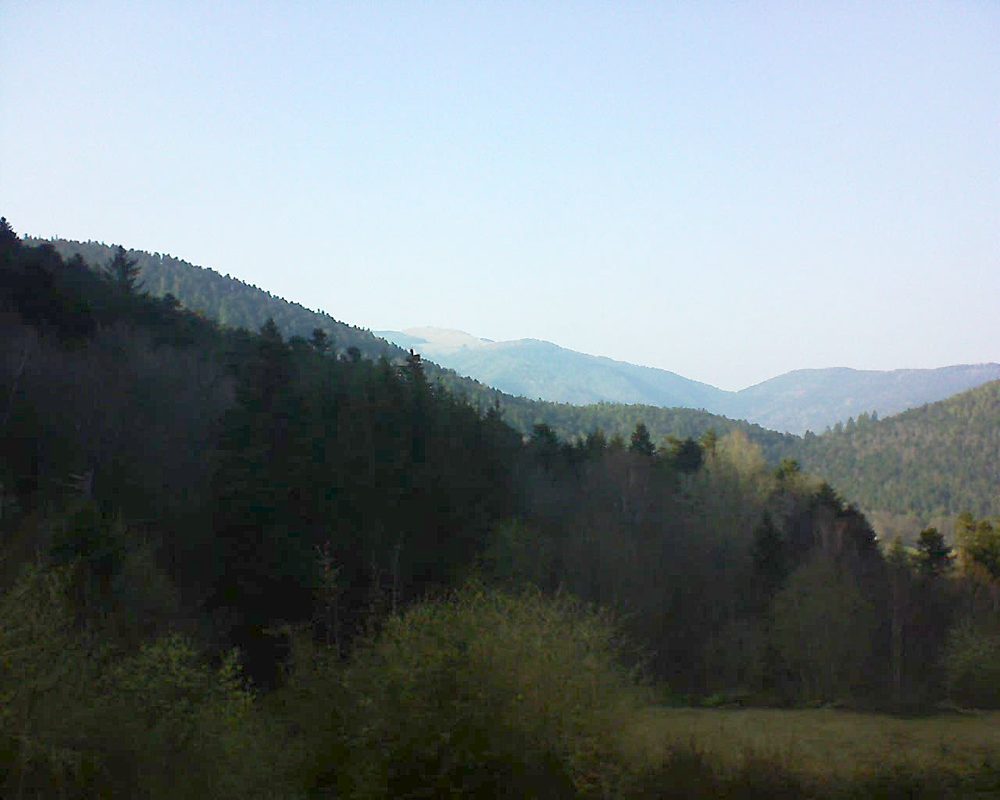 Le petit ballon vu depuis le Domaine Langmatt à Murbach le 23.03.2019 à 16:30 Le petit ballon (Alsace, Vosges) le 23.03.2019 à 16:30