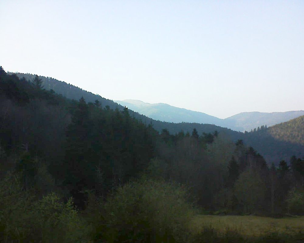 Le petit ballon vu depuis le Domaine Langmatt à Murbach le 23.03.2019 à 17:30 Le petit ballon (Alsace, Vosges) le 23.03.2019 à 17:30