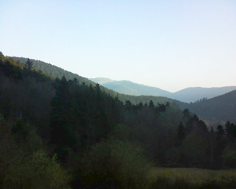 Le petit ballon vu depuis le Domaine Langmatt à Murbach le 24.03.2019 à 07:15 Le petit ballon (Alsace, Vosges) le 24.03.2019 à 07:15