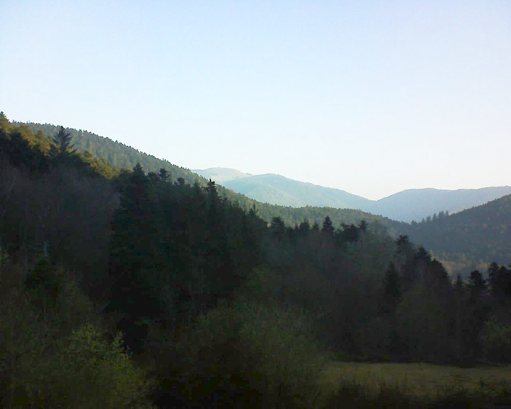 Le petit ballon vu depuis le Domaine Langmatt à Murbach le 24.03.2019 à 07:30 Le petit ballon (Alsace, Vosges) le 24.03.2019 à 07:30