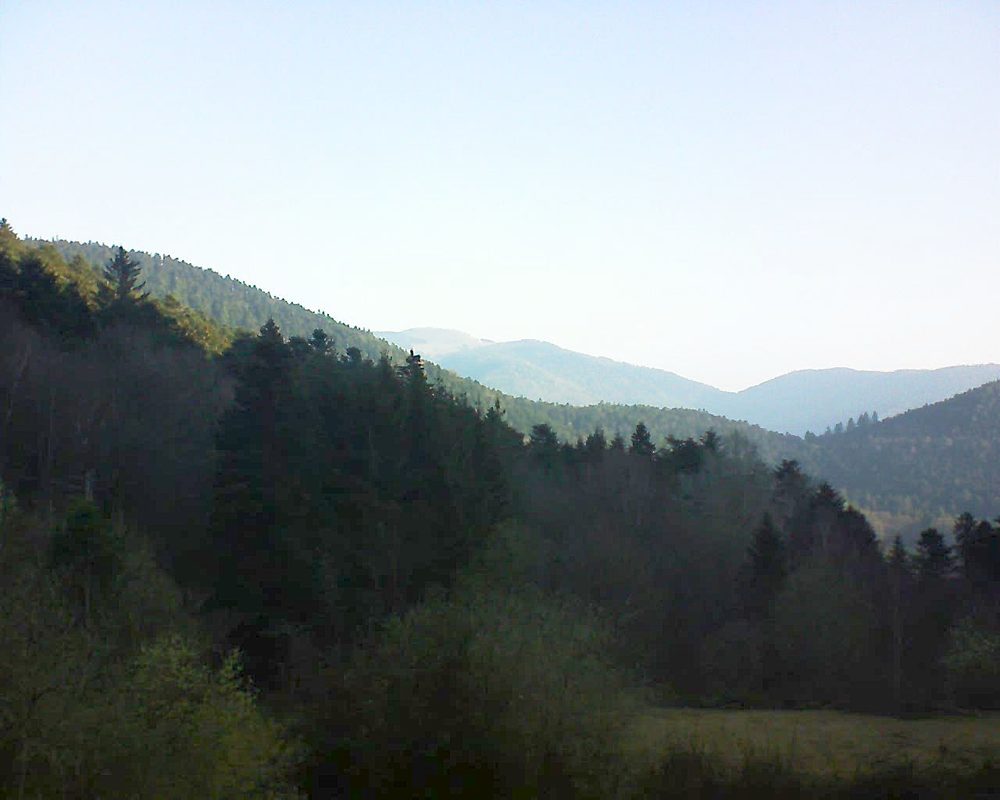 Le petit ballon vu depuis le Domaine Langmatt à Murbach le 24.03.2019 à 07:45 Le petit ballon (Alsace, Vosges) le 24.03.2019 à 07:45