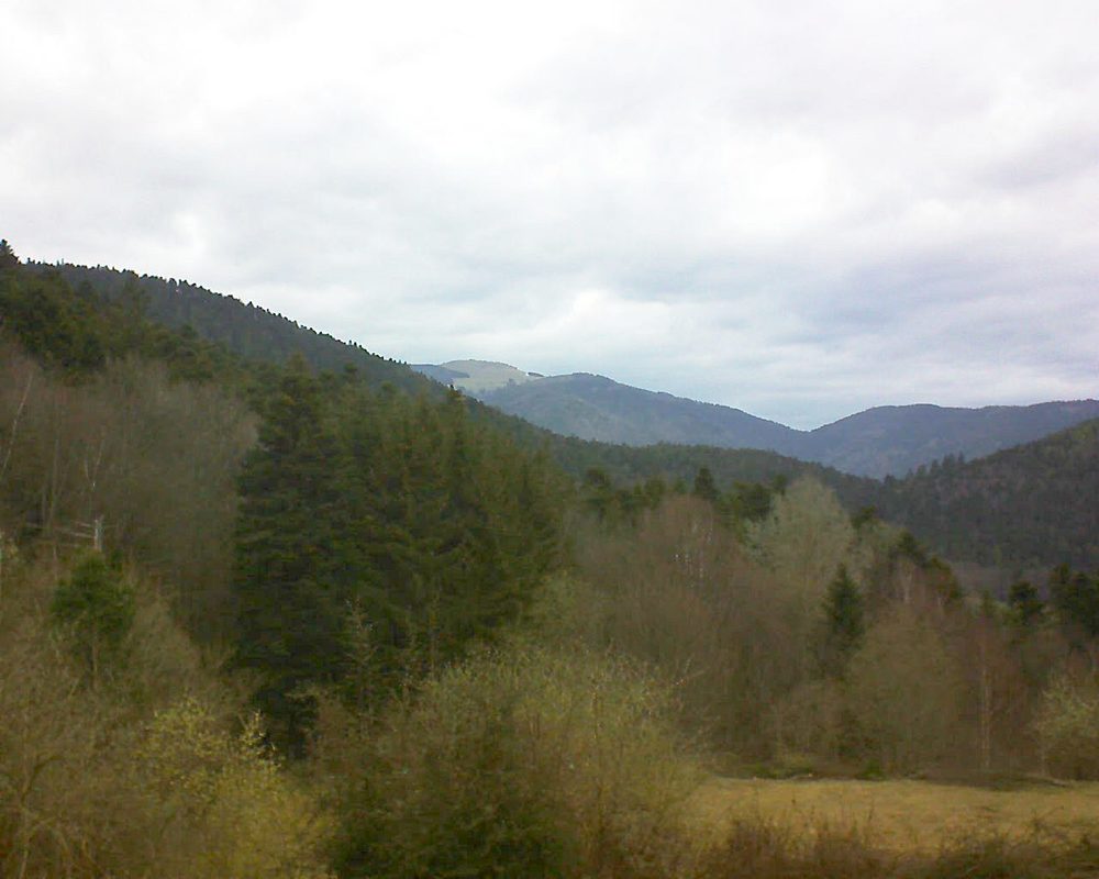 Le petit ballon vu depuis le Domaine Langmatt à Murbach le 25.03.2019 à 10:30 Le petit ballon (Alsace, Vosges) le 25.03.2019 à 10:30