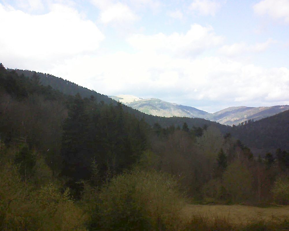 Le petit ballon vu depuis le Domaine Langmatt à Murbach le 25.03.2019 à 12:45 Le petit ballon (Alsace, Vosges) le 25.03.2019 à 12:45