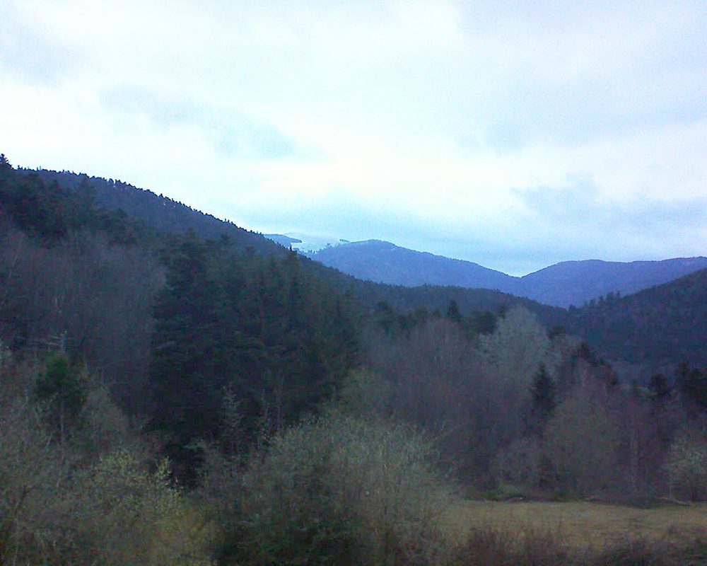 Le petit ballon vu depuis le Domaine Langmatt à Murbach le 26.03.2019 à 06:30 Le petit ballon (Alsace, Vosges) le 26.03.2019 à 06:30