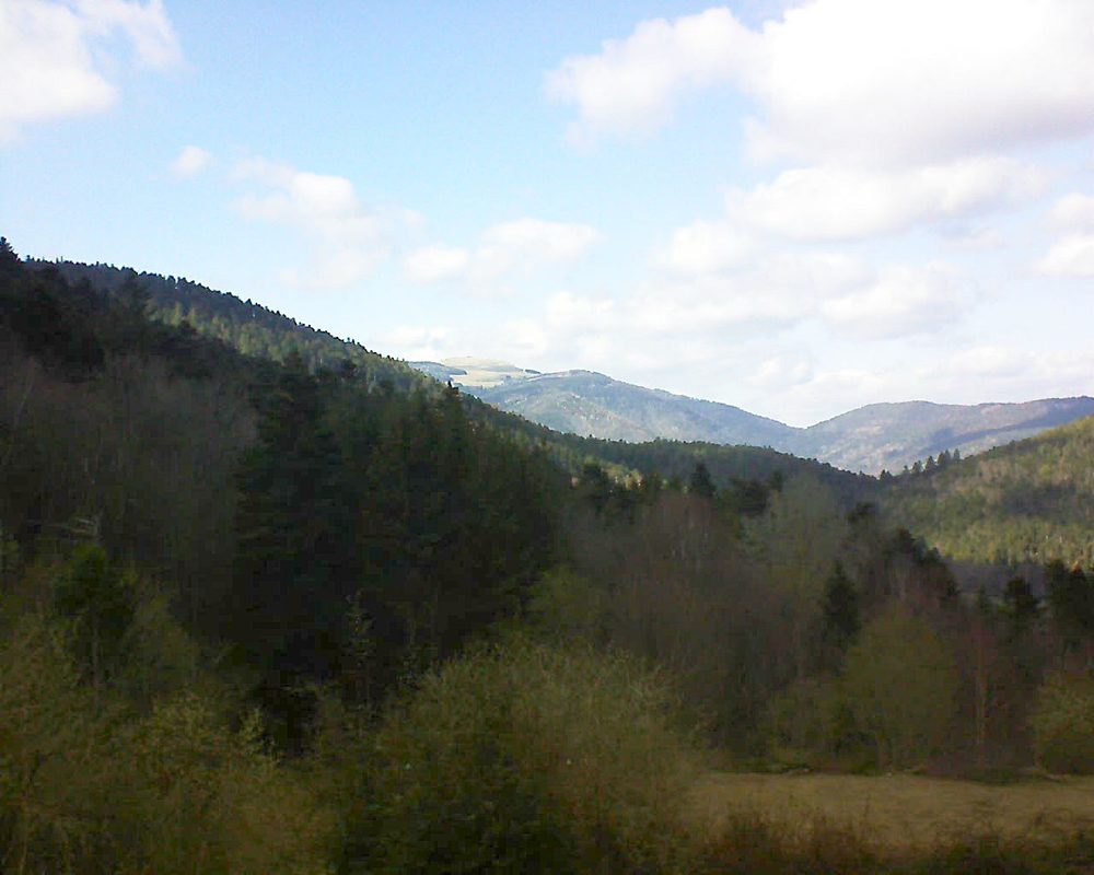 Le petit ballon vu depuis le Domaine Langmatt à Murbach le 26.03.2019 à 15:15 Le petit ballon (Alsace, Vosges) le 26.03.2019 à 15:15