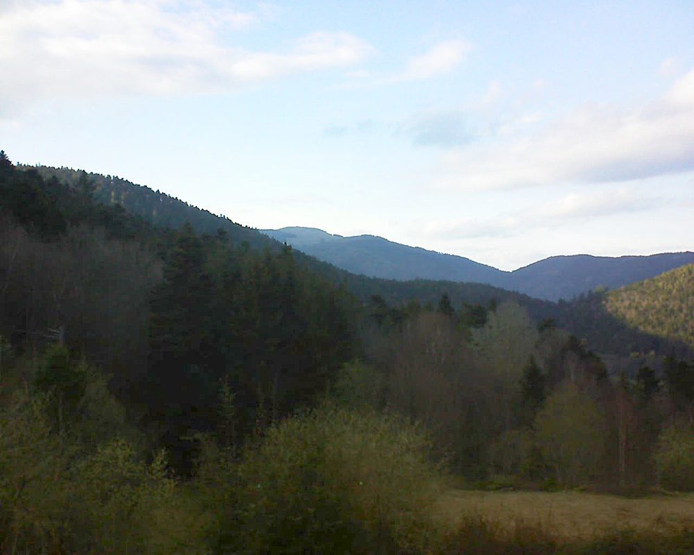 Le petit ballon vu depuis le Domaine Langmatt à Murbach le 26.03.2019 à 17:30 Le petit ballon (Alsace, Vosges) le 26.03.2019 à 17:30