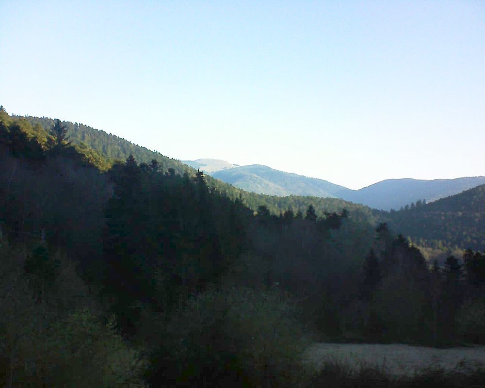 Le petit ballon vu depuis le Domaine Langmatt à Murbach le 28.03.2019 à 07:30 Le petit ballon (Alsace, Vosges) le 28.03.2019 à 07:30