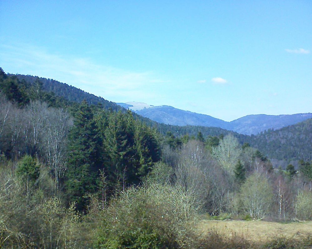 Le petit ballon vu depuis le Domaine Langmatt à Murbach le 28.03.2019 à 15:00 Le petit ballon (Alsace, Vosges) le 28.03.2019 à 15:00