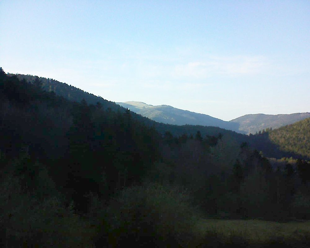 Le petit ballon vu depuis le Domaine Langmatt à Murbach le 28.03.2019 à 17:30 Le petit ballon (Alsace, Vosges) le 28.03.2019 à 17:30