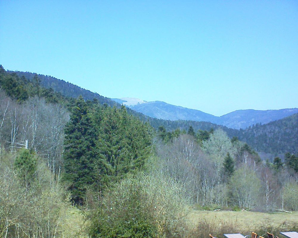 Le petit ballon vu depuis le Domaine Langmatt à Murbach le 29.03.2019 à 12:15 Le petit ballon (Alsace, Vosges) le 29.03.2019 à 12:15