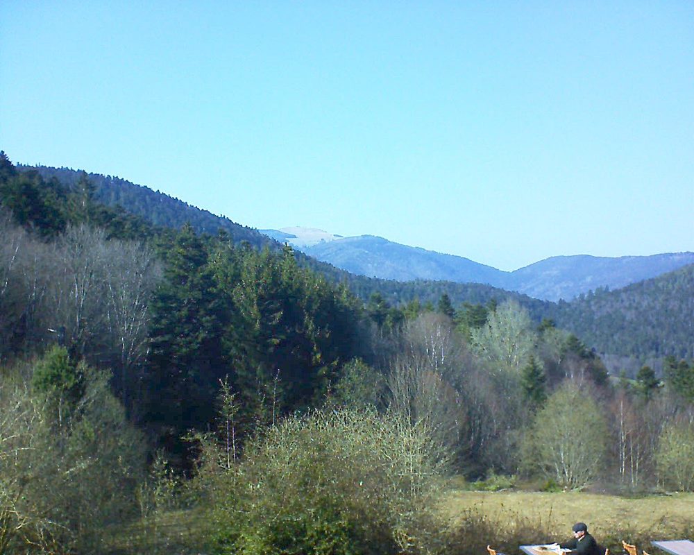 Le petit ballon vu depuis le Domaine Langmatt à Murbach le 29.03.2019 à 15:45 Le petit ballon (Alsace, Vosges) le 29.03.2019 à 15:45