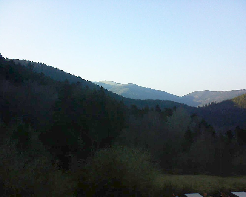 Le petit ballon vu depuis le Domaine Langmatt à Murbach le 29.03.2019 à 17:45 Le petit ballon (Alsace, Vosges) le 29.03.2019 à 17:45