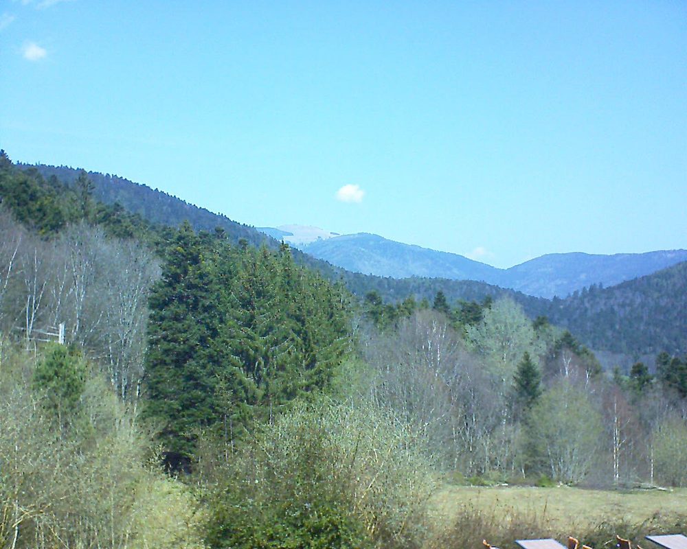 Le petit ballon vu depuis le Domaine Langmatt à Murbach le 31.03.2019 à 12:45 Le petit ballon (Alsace, Vosges) le 31.03.2019 à 12:45