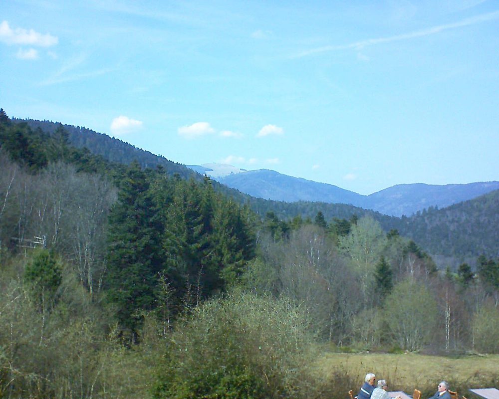 Le petit ballon vu depuis le Domaine Langmatt à Murbach le 31.03.2019 à 15:15 Le petit ballon (Alsace, Vosges) le 31.03.2019 à 15:15