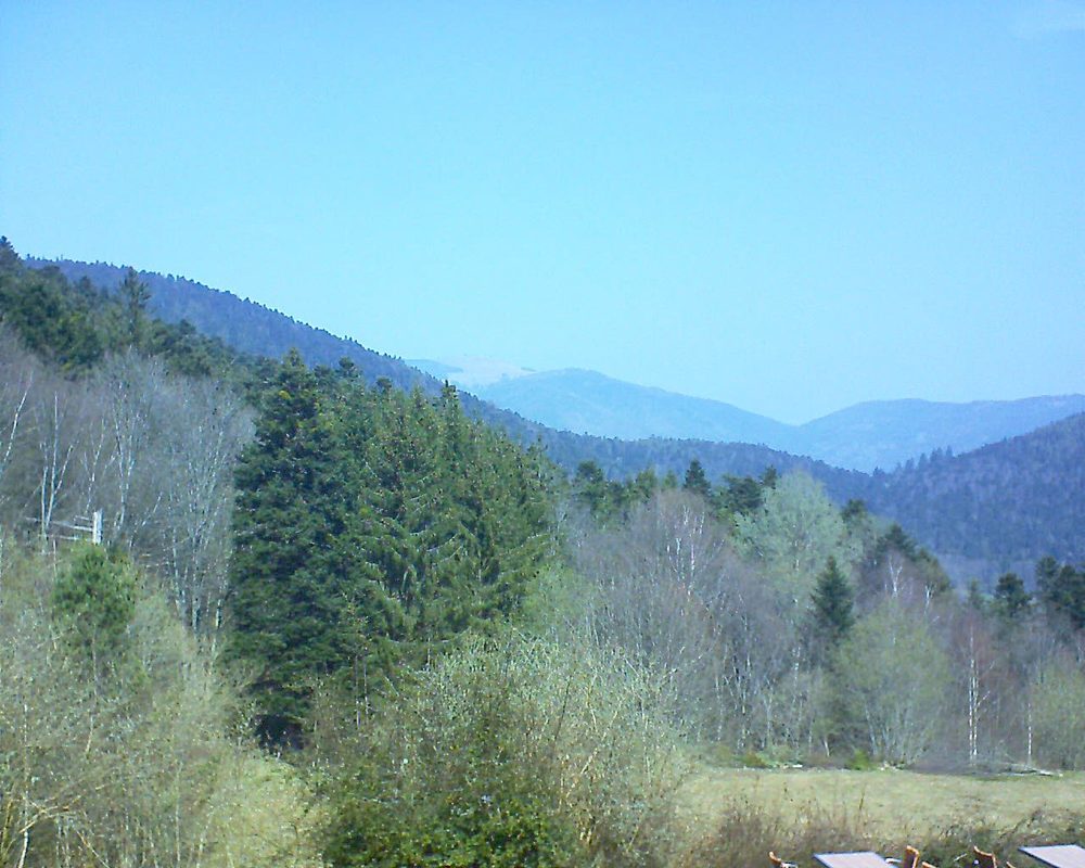 Le petit ballon vu depuis le Domaine Langmatt à Murbach le 01.04.2019 à 12:45 Le petit ballon (Alsace, Vosges) le 01.04.2019 à 12:45