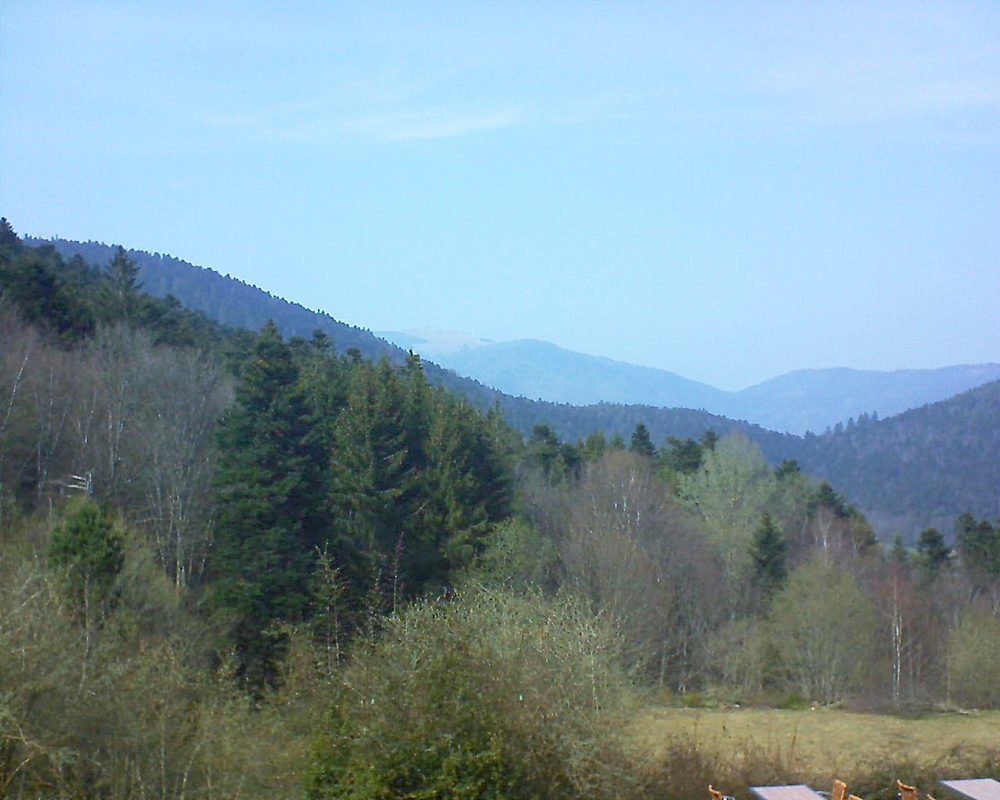 Le petit ballon vu depuis le Domaine Langmatt à Murbach le 01.04.2019 à 15:30 Le petit ballon (Alsace, Vosges) le 01.04.2019 à 15:30