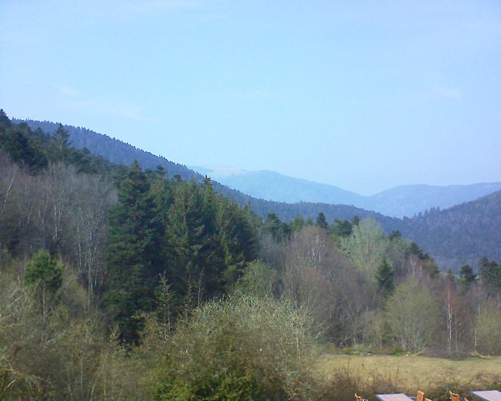 Le petit ballon vu depuis le Domaine Langmatt à Murbach le 01.04.2019 à 16:00 Le petit ballon (Alsace, Vosges) le 01.04.2019 à 16:00