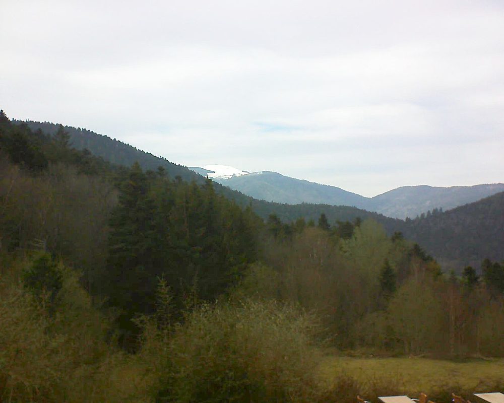 Le petit ballon vu depuis le Domaine Langmatt à Murbach le 06.04.2019 à 16:30 Le petit ballon (Alsace, Vosges) le 06.04.2019 à 16:30