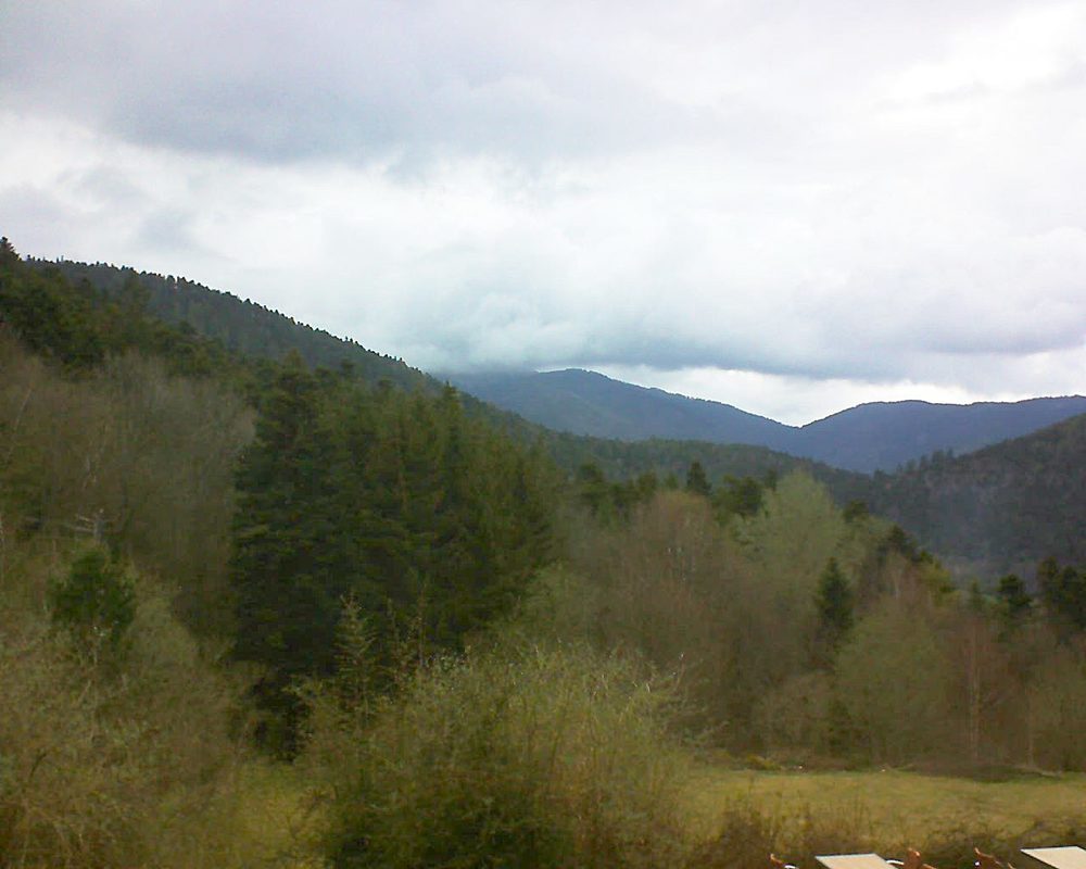 Le petit ballon vu depuis le Domaine Langmatt à Murbach le 08.04.2019 à 18:00 Le petit ballon (Alsace, Vosges) le 08.04.2019 à 18:00
