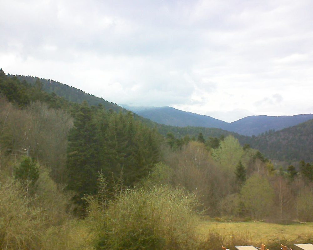 Le petit ballon vu depuis le Domaine Langmatt à Murbach le 08.04.2019 à 18:15 Le petit ballon (Alsace, Vosges) le 08.04.2019 à 18:15
