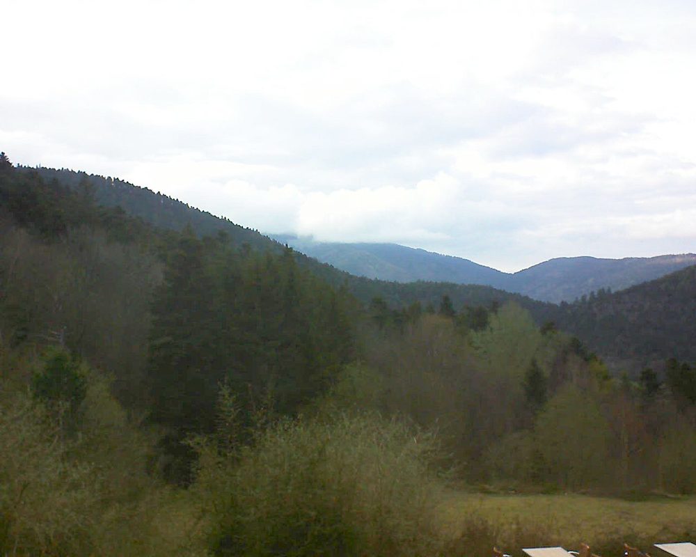 Le petit ballon vu depuis le Domaine Langmatt à Murbach le 08.04.2019 à 18:45 Le petit ballon (Alsace, Vosges) le 08.04.2019 à 18:45