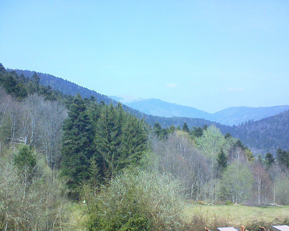 Le petit ballon vu depuis le Domaine Langmatt à Murbach le 11.04.2019 à 14:15 Le petit ballon (Alsace, Vosges) le 11.04.2019 à 14:15