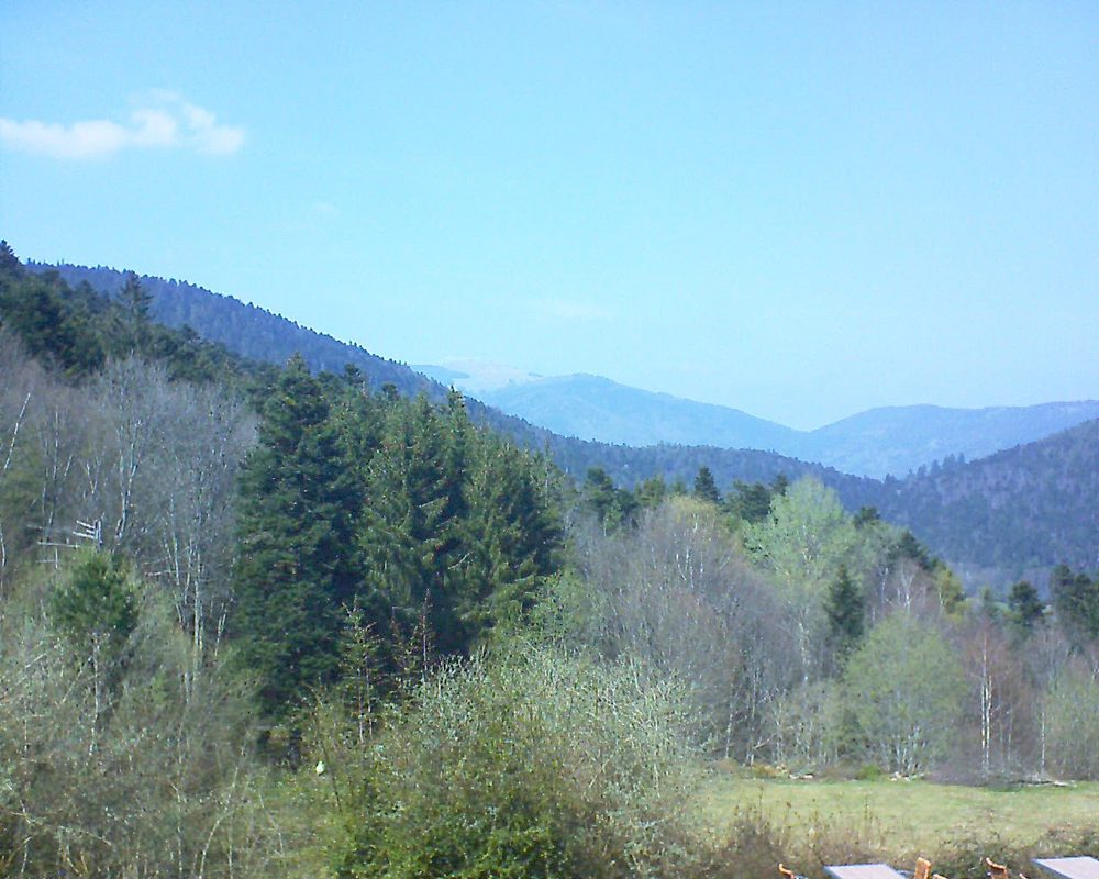 Le petit ballon vu depuis le Domaine Langmatt à Murbach le 11.04.2019 à 15:00 Le petit ballon (Alsace, Vosges) le 11.04.2019 à 15:00