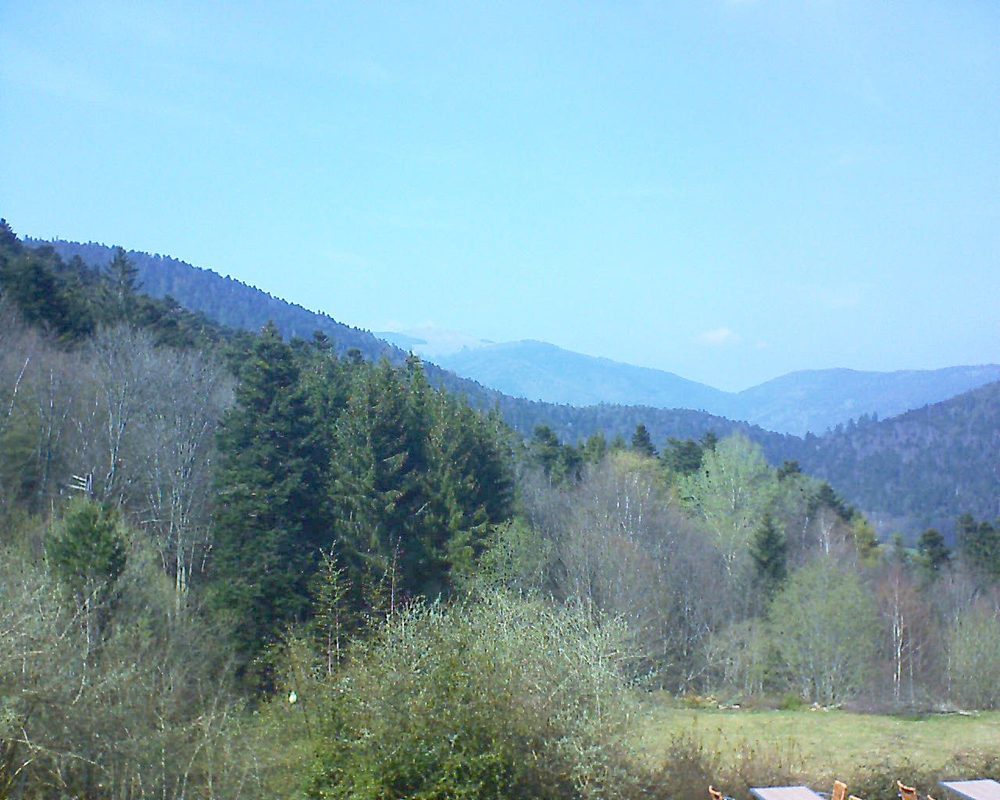 Le petit ballon vu depuis le Domaine Langmatt à Murbach le 11.04.2019 à 15:30 Le petit ballon (Alsace, Vosges) le 11.04.2019 à 15:30